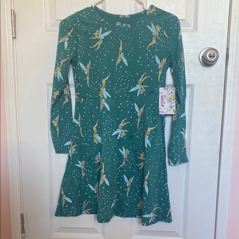 NWT Disney Tinkerbell Green Kids Dress